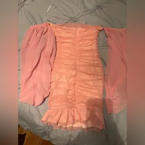 NWT Hello Molly Cultivate Love Off the Shoulder Mini Dress Pink thumbnail 7