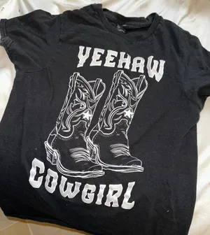 Cowgirl t shirt Black thumbnail 2