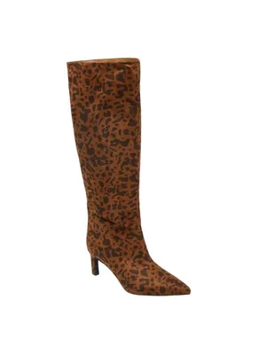A New Day Womens Justice Boots Animal Print Mid-Calf Light Brown Cheetah 6.5M thumbnail 12