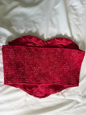 SheIn Red corset shaped top thumbnail 2