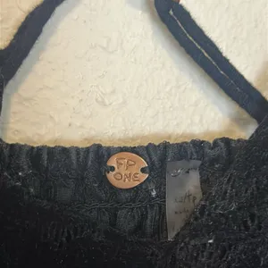 Free People One Black Madonna‎ Flocked Velvet Adella Bralette Size XS thumbnail 9