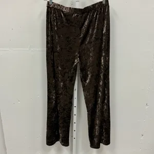 Anthropologie En Saison Madeleine Velvet Straight Leg Pants XL Brown Relaxed Fit thumbnail 2
