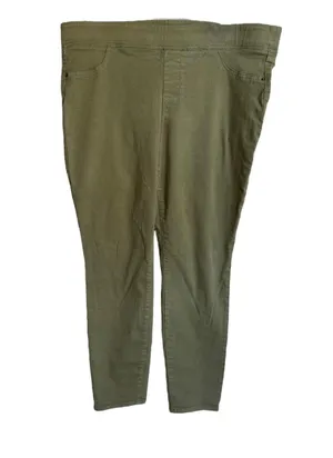 Old Navy Womens Jeggings Sz 18 Pull On Olive Green Stretch Skinny Jeans‎ thumbnail 1
