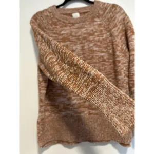 NWOT A New Day Sz: M Burnt Orange Speckle Crew Neck Boxy Wide Hem soft Sweater thumbnail 9