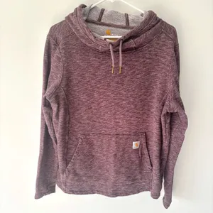 Carhartt Newberry Cowl Neck Hoodie Mauve Purple Berry Sweatshirt Workwear thumbnail 2