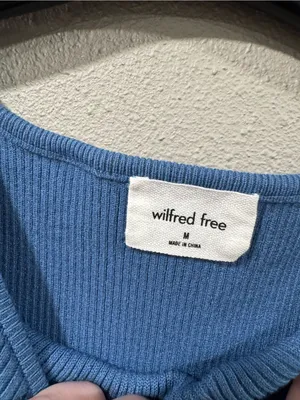 Wilfred Free Cut Out Knit Mini Dress Blue thumbnail 6