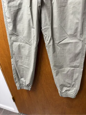 Pact Womens Stretch Poplin Joggers Cotton Blend Pants Shadow Light Green Small thumbnail 8