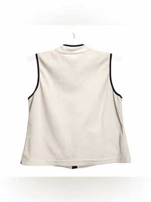 TAIL Vintage Women’s Full Zip Fleece Sleeveless Golf Vest Cream Trim Size Large thumbnail 7
