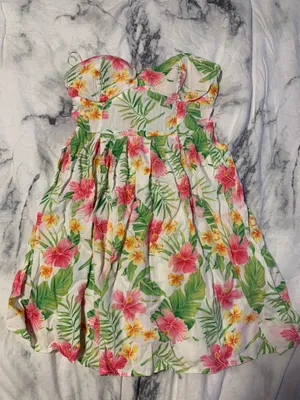 Floral Strapless Dress Multi thumbnail 1