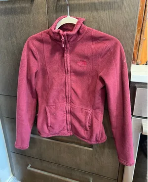 The north face burgundy fleece, zip up jacket with pockets women's‎ XS thumbnail 1
