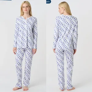 Roller Rabbit Moby Blue Whale Pajama Set size Adult XS thumbnail 2