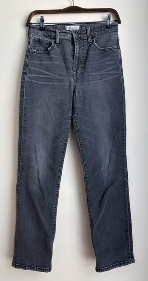 Madewell The Perfect Vintage Crop Gray Denim Jeans‎ Size 26 thumbnail 1