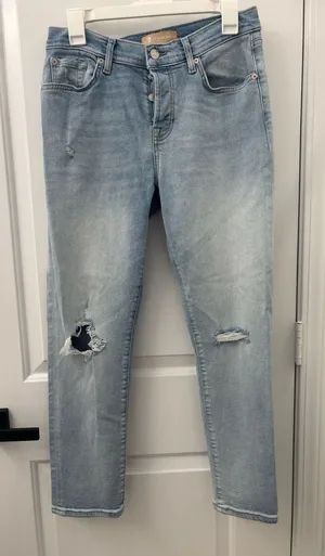 7 for all mankind luxe vintage Josefina boyfriend Jean denim thumbnail 1