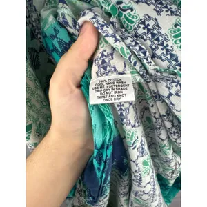 Women’s Kalypso7 XL Blue & Green Abstract Pattern Maxi Dress thumbnail 6