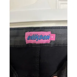 edikted Luna Faux Leather Flare Pants Black M Stretch Gothic Grunge thumbnail 3