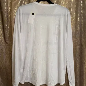 FIGS I am a nurse White Black Graphic Long Sleeve Underscrub Shirt Large NWT thumbnail 2