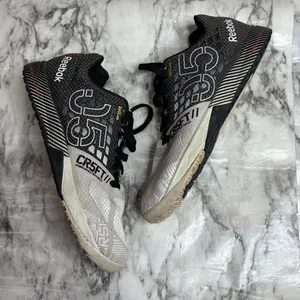 Rebook CrossFit Sneakers size 9 gym shoes grey white thumbnail 1