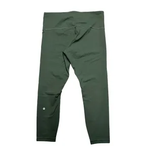 Lululemon Wunder Train‎ Ribbed High-Rise Legging 25" Grey Eucalyptus Size 14 thumbnail 6