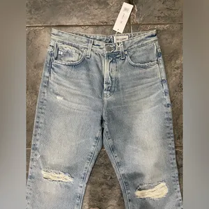 AG Adriano Goldschmied NWT Kinsley Up Idyllic Destructed Jeans Sz 28‎ $225 thumbnail 6