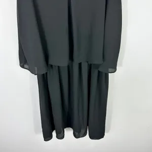 ZOA New‎ York Dress M Black Minimalist Overlay Layered Evening Cocktail Party thumbnail 4