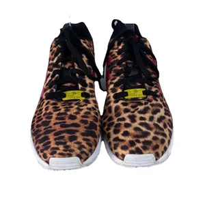 Adidas ZX Flux Sneakers Women’s Leopard Pink Brown Black Sz 8.5 thumbnail 2