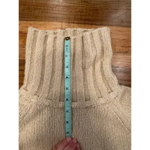 J.CREW Beige Merino Wool Turtleneck Sweater S thumbnail 8