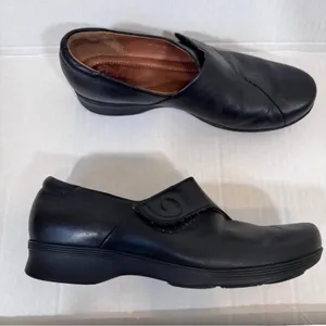 Clarks Artisan Black Leather Clogs Women’s 8 Comfort Shoes Slip On Fall thumbnail 6