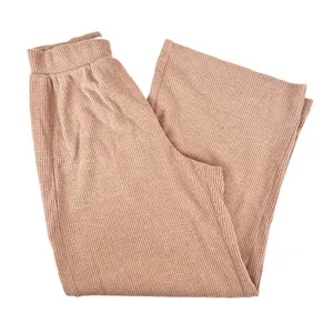 Abercrombie Tan Thermal Wide Leg Cropped Pants Sz XS thumbnail 1