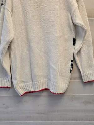 {M} Vintage Knit Christmas Sweater Red Size M thumbnail 9