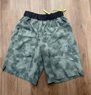 Asics Womens Green Tie‎ Dye Grid Running Shorts Reflective Size Small Activewear thumbnail 1