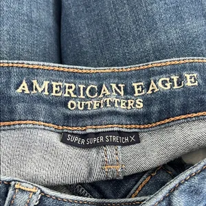 American Eagle Outfitters Blue Skinny Jeans with Distressed Details thumbnail 10