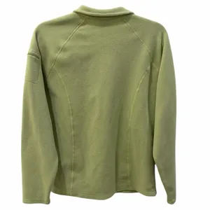 L.L. Bean Lime Green quarter-zip fleece pullover Sweater M Gorpcore Cabincore thumbnail 4