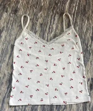 Brandy Melville Cherry Cropped Tank Top thumbnail 1