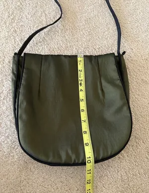 New Handmade Woman's crossbody shoulder Green bag. thumbnail 7