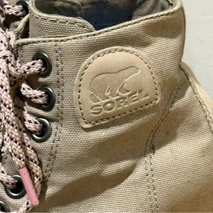 Sorel Canvas & Leather PDX Wedge Lace‎ Up Bootie Size 6.5 A58 thumbnail 3