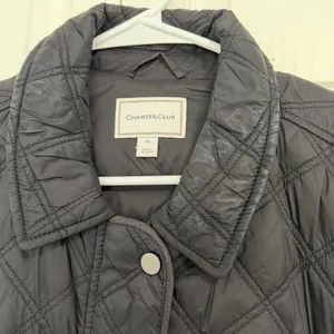 Charter Club Quilted Jacket XL Black thumbnail 4