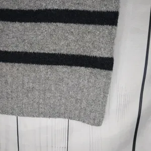 Abercrombie & Fitch Gray and Black Striped Cropped Casual 90’s Women's Top thumbnail 5