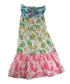 FARM Rio size medium tiered midi cutout new Colorful Tropical Print Dress coveru thumbnail 3