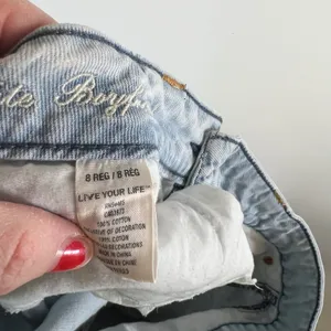 American‎ Eagle Outfitters Womens Jeans Light Wash Distressed Boyfriend Size 8 thumbnail 8