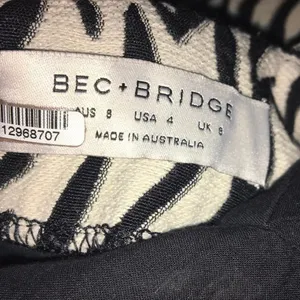 Bec + Bridge Women's Size 4 Black White Zebra Cecile Mini Dress v6x thumbnail 6