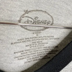 Disney Mickey Mouse Skeleton Halloween Raglan Shirt Size Small V neck thumbnail 3