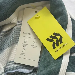 All In Motion Womens Striped Polo Tee Teal White Moisture Wicking‎ Size Large thumbnail 7