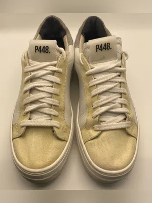 P448 women’s John platform Sneaker white cream comfort shoe 38 7.5 thumbnail 3