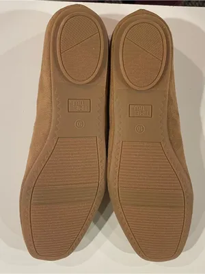 Time & Tru Corset Ballet Flats Faux Suede Sand Slip on Women 10 Cushioned Office thumbnail 6