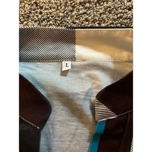 Women's casual cotton long sleeve plaid top‎ size large thumbnail 3