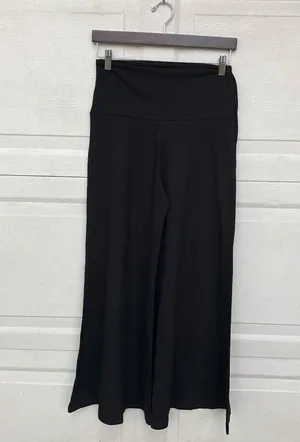 OMRA Women’s Pants Black Wide Leg Knit Drawstring Medium thumbnail 1