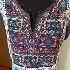 Savanna Jane Boho‎ Embroidered Dress Large thumbnail 3