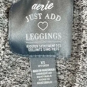 Aerie Just Add Leggings Gray Long Sleeve Open Back Sweater XS thumbnail 8