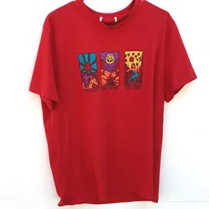 Forever 21 Womens Size large short sleeve red celestial sun moon and stars tee thumbnail 1
