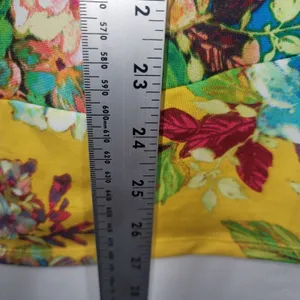 Coco Bianco Floral Open Back Sleeveless Blouse Top Blue Yellow Size L Tropical thumbnail 8